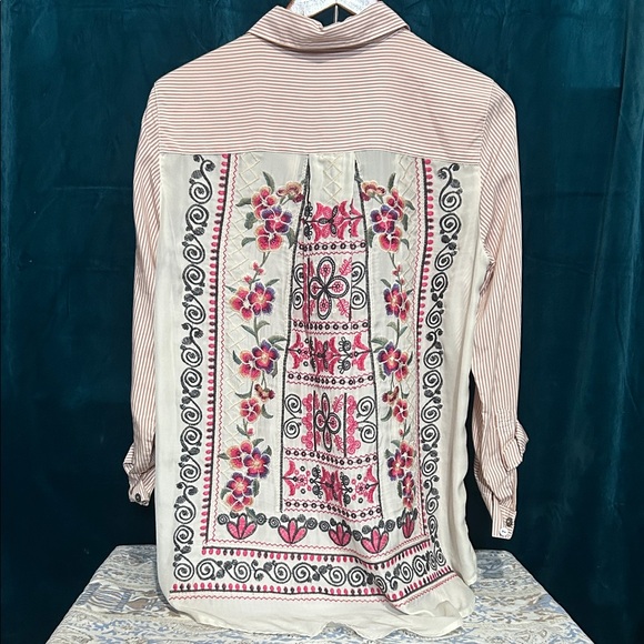 EUC John Mark Blush Striped Button Down Shirt - Picture 3 of 4